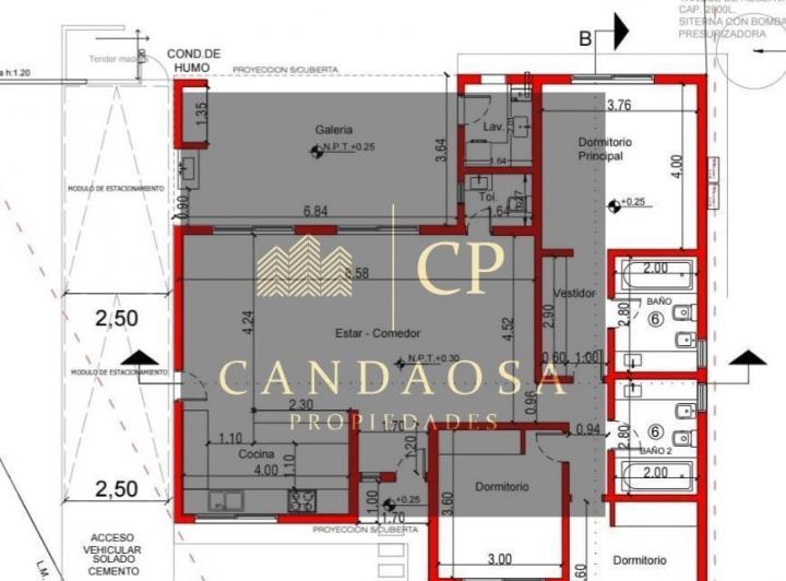 Casa · 127m² · 4 Ambientes · 2 Cocheras