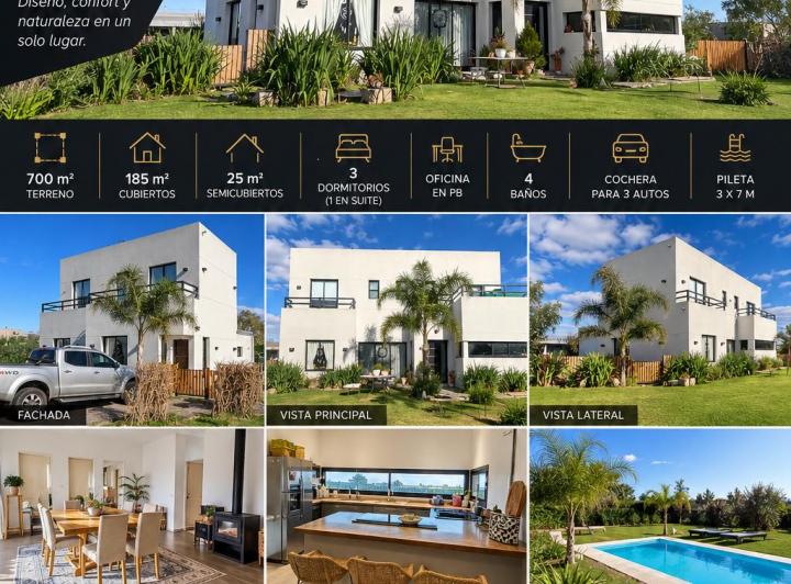 Casa · 210m² · 5 Ambientes · 3 Cocheras
