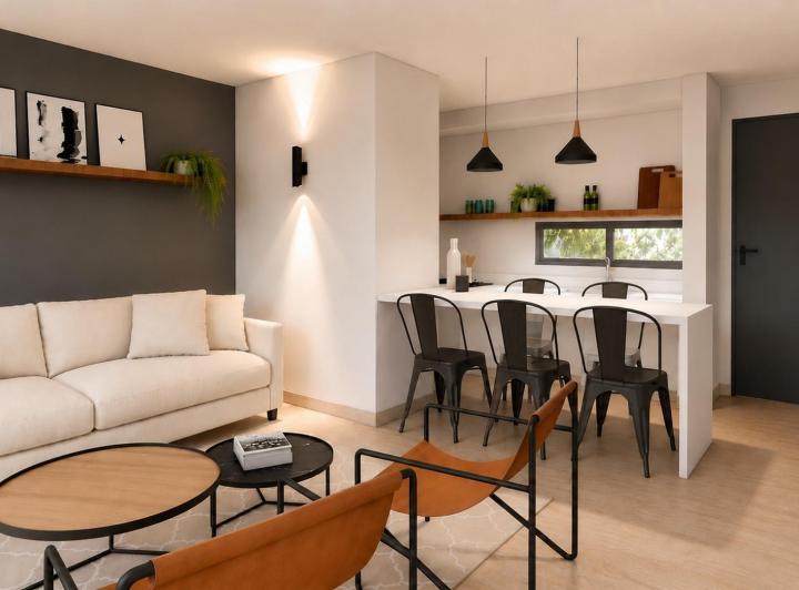 Departamento · 45m² · 2 Ambientes · 1 Cochera