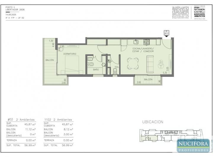 Departamento · 45m² · 2 Ambientes · 1 Cochera