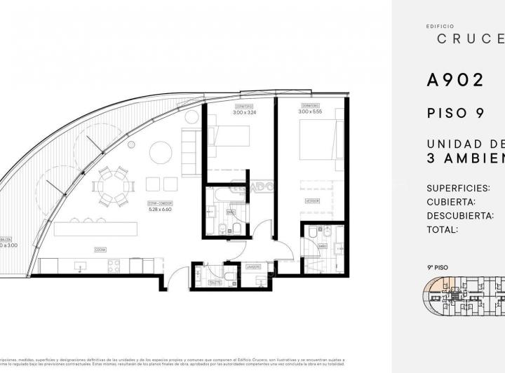 Departamento · 94m² · 3 Ambientes
