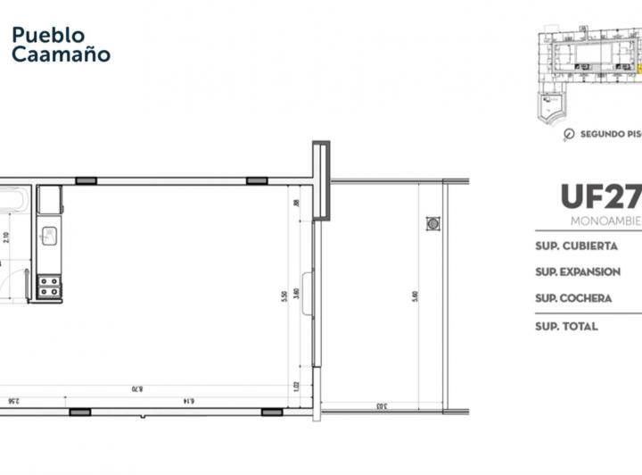 Departamento · 52m² · 2 Ambientes