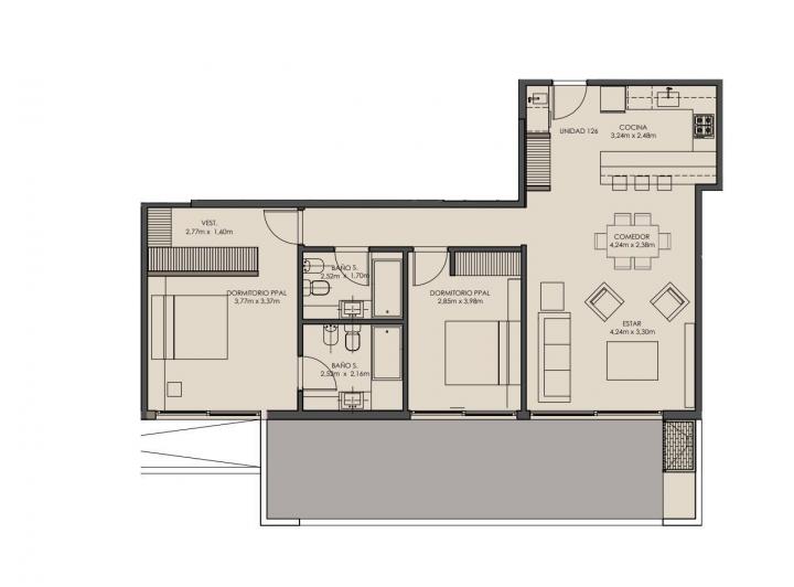 Departamento · 111m² · 3 Ambientes