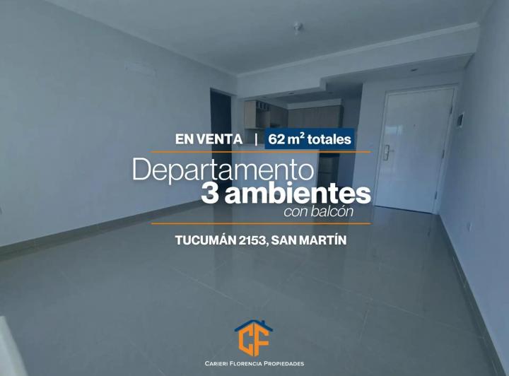 Departamento · 62m² · 3 Ambientes