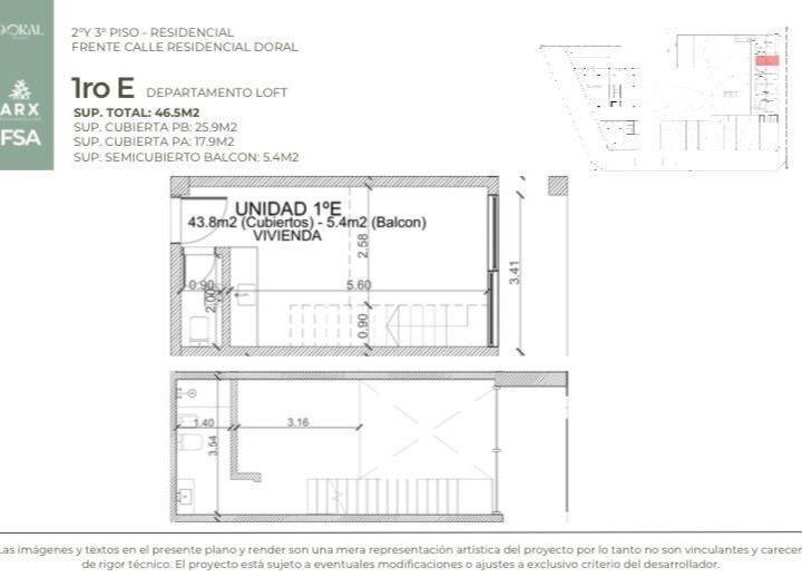 Departamento · 43m² · 2 Ambientes
