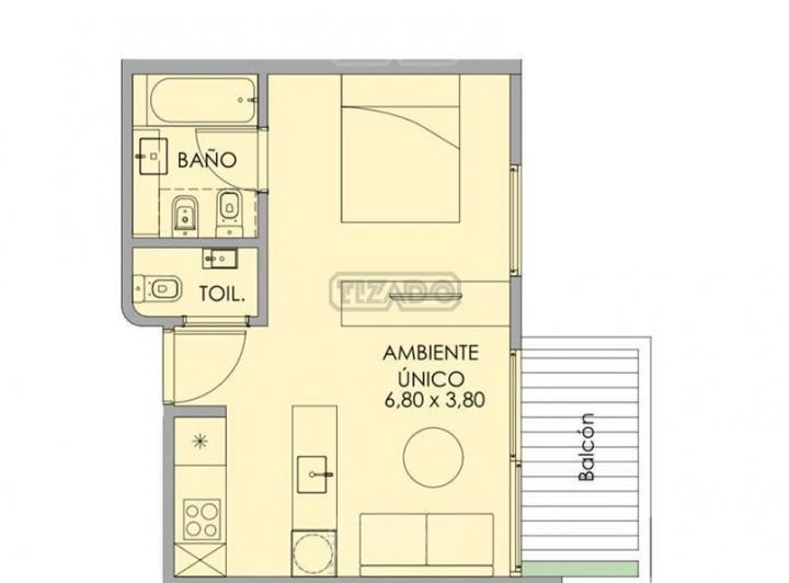 Departamento · 34m² · 1 Ambiente