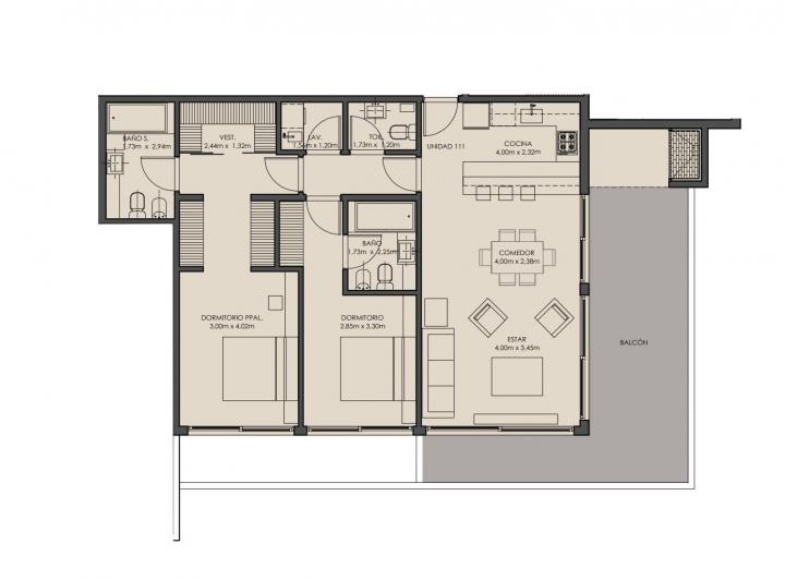 Departamento · 96m² · 3 Ambientes