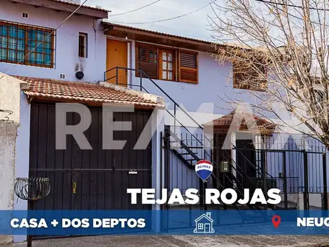 Casa con dos departamentos - tejas rojas - neuquén