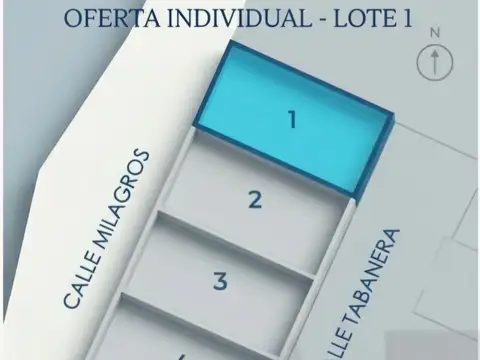 Calle milagros, guaymallén: lote 1 - (300m²)