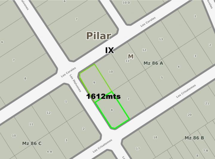 Terreno · 1612m²