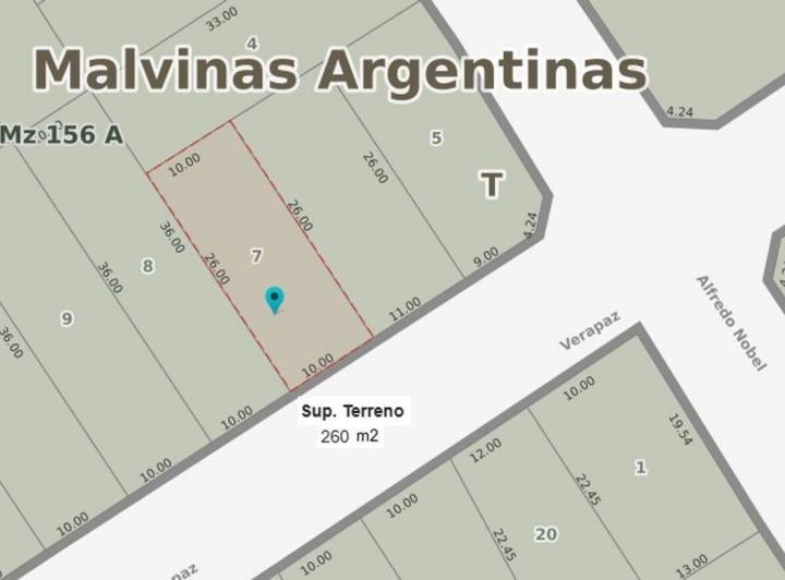 Terreno · 260m²