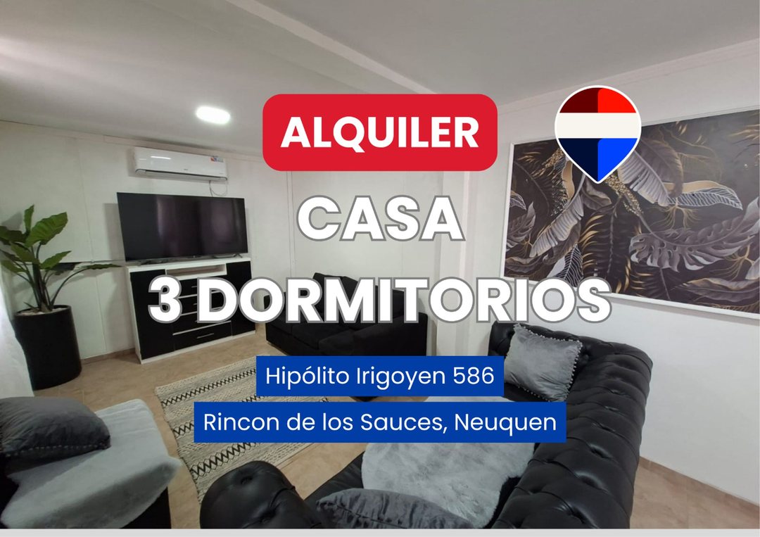 ALQUILER CASA AMOBLADA 6 PAX RINCON DE LOS SAUCES
