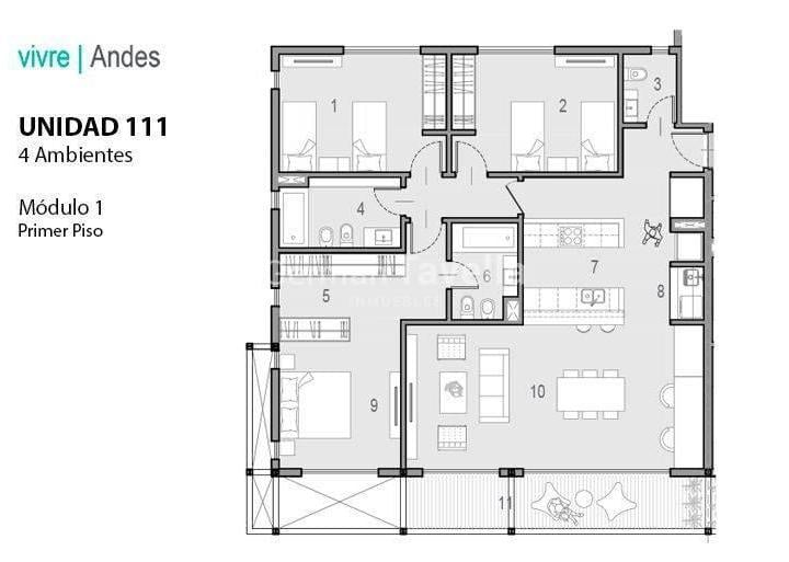 Departamento · 152m² · 4 Ambientes