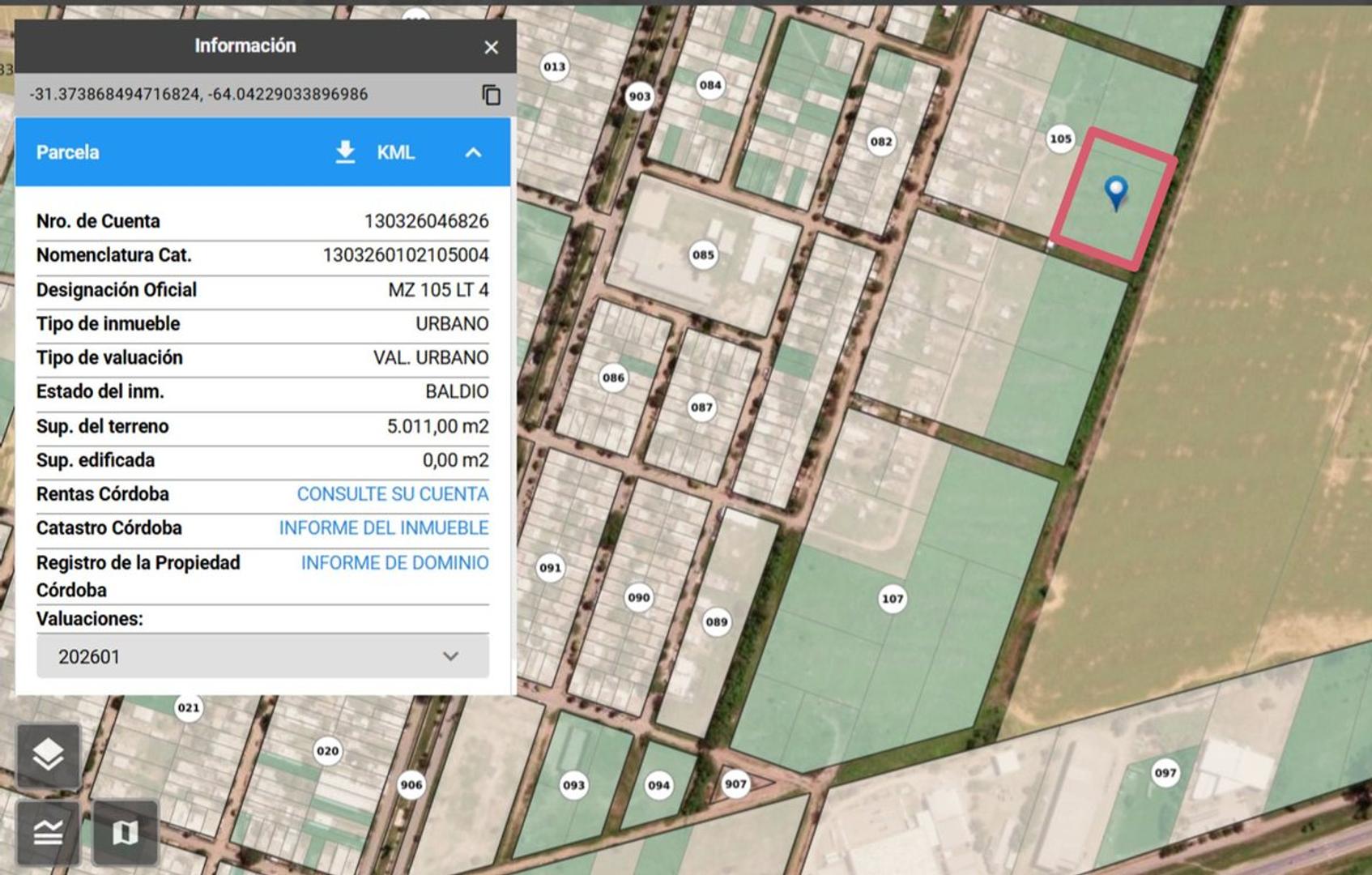 Venta lote industrial - 5011  m2 malvinas arg