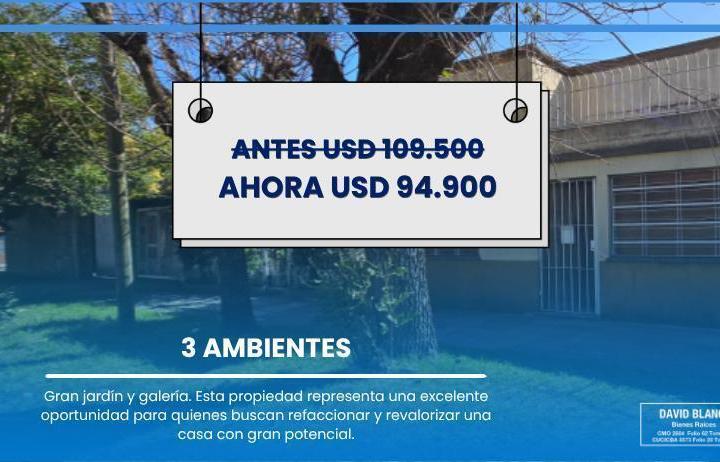Casa · 120m² · 3 Ambientes · 2 Cocheras