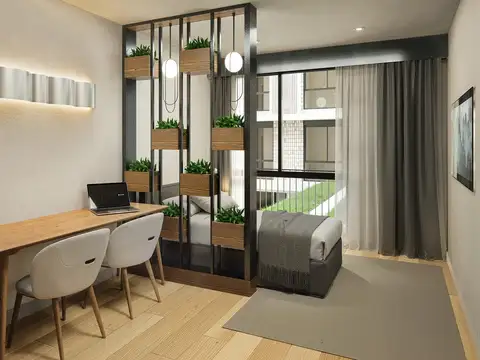 Monoambiente venta piscina y espacios verdes fisherton rosario
