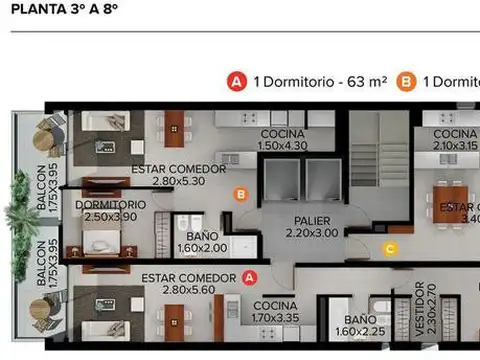 Departamento en venta en rosario - paraguay 2170