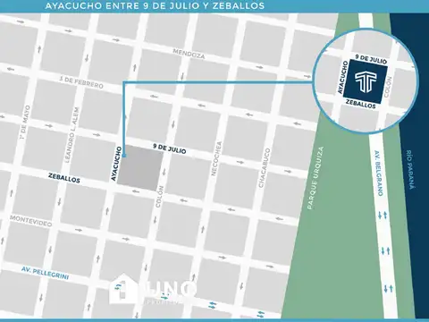 Ayacucho y 9 de julio - dpto de 2 dormitorios. posibilidad cochera.