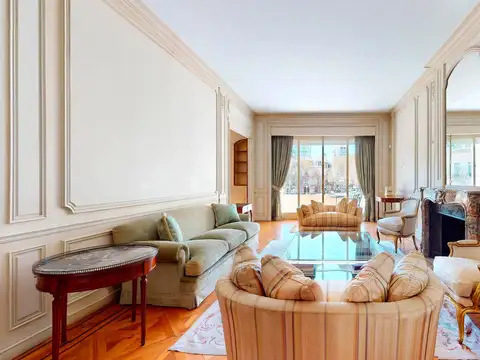 Semipiso en venta 3 dormitorios con balcón y vistas a plaza carlos pellegrini | recoleta