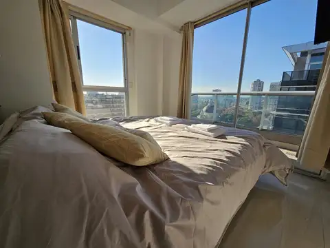 Alquiler|  monoambiente dividido piso 17 con balcón y amenities – apto profesional – belgrano