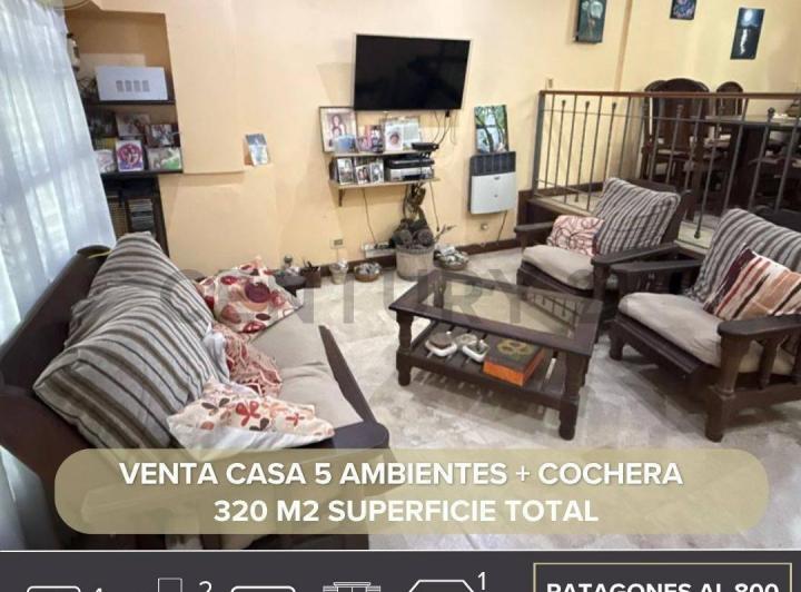 Casa · 163m² · 5 Ambientes · 1 Cochera