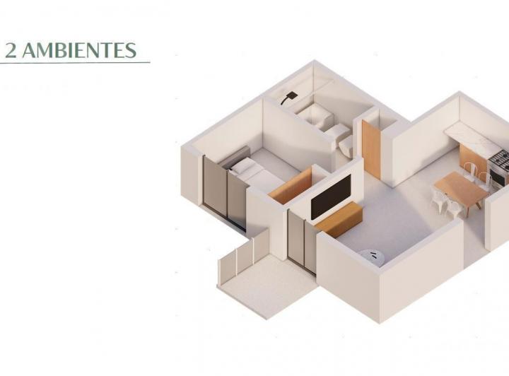 Departamento · 39m² · 2 Ambientes