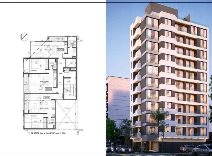 Departamento · 44m² · 2 Ambientes