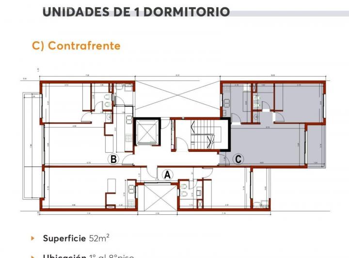 Departamento · 52m² · 2 Ambientes