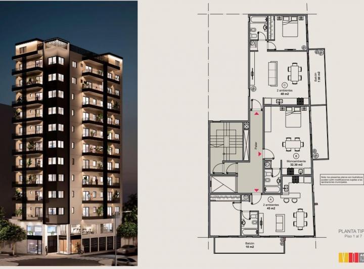 Departamento · 48m² · 2 Ambientes
