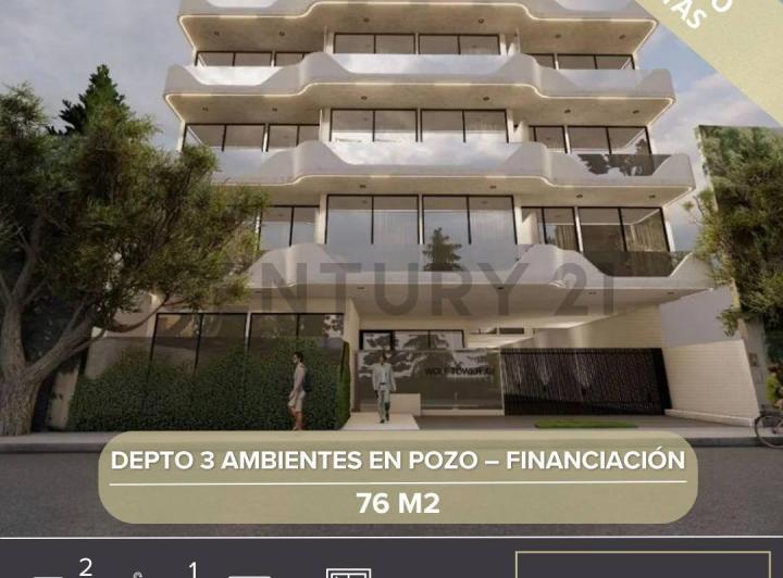 Departamento · 76m² · 3 Ambientes