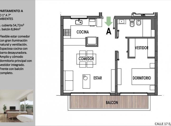 Departamento · 55m² · 2 Ambientes