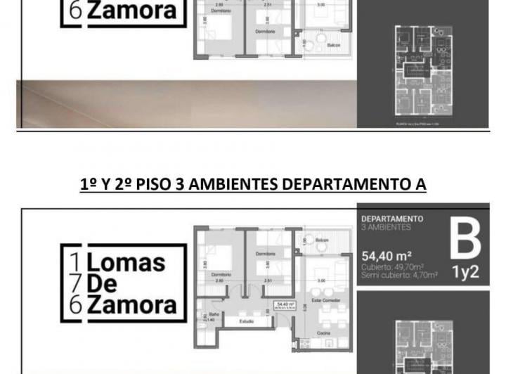 Departamento · 49m² · 3 Ambientes