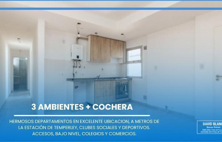Departamento · 74m² · 3 Ambientes · 1 Cochera