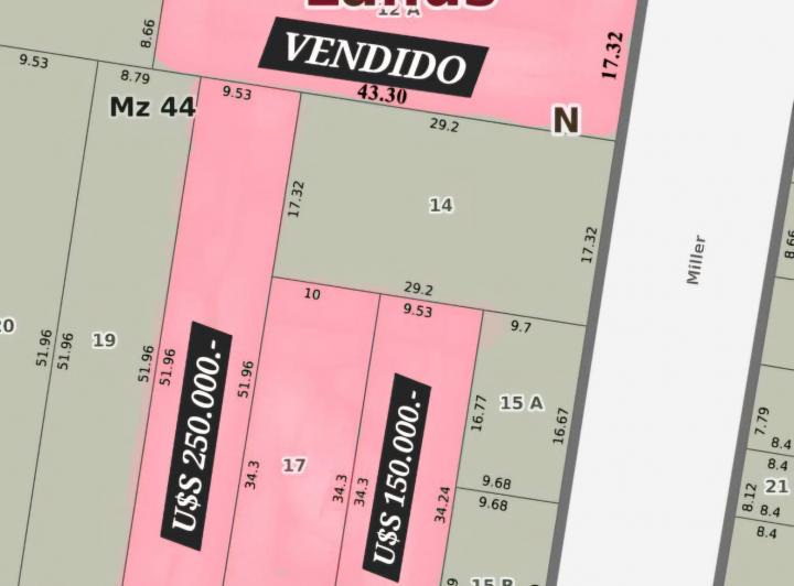 Terreno · 495m² · 3 Cocheras