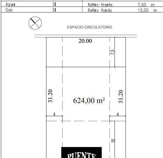 Terreno · 624m²