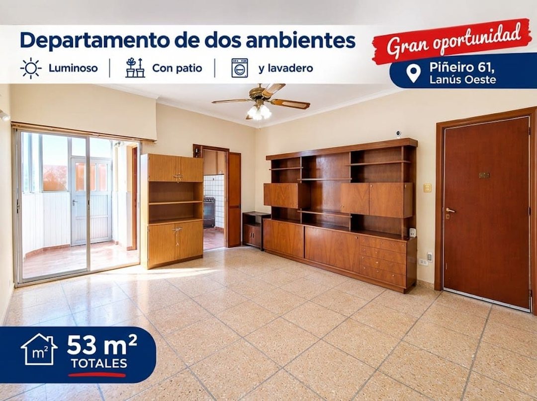 DPTO 2 AMB I PATIO I EXCELENTE UBI I APTO CRÉDITO.