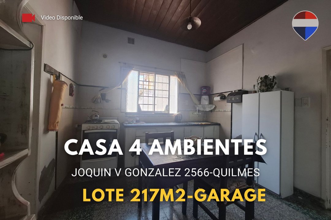 CASA EN VENTA 4 AMBIENTES JV González 2600 QUILMES