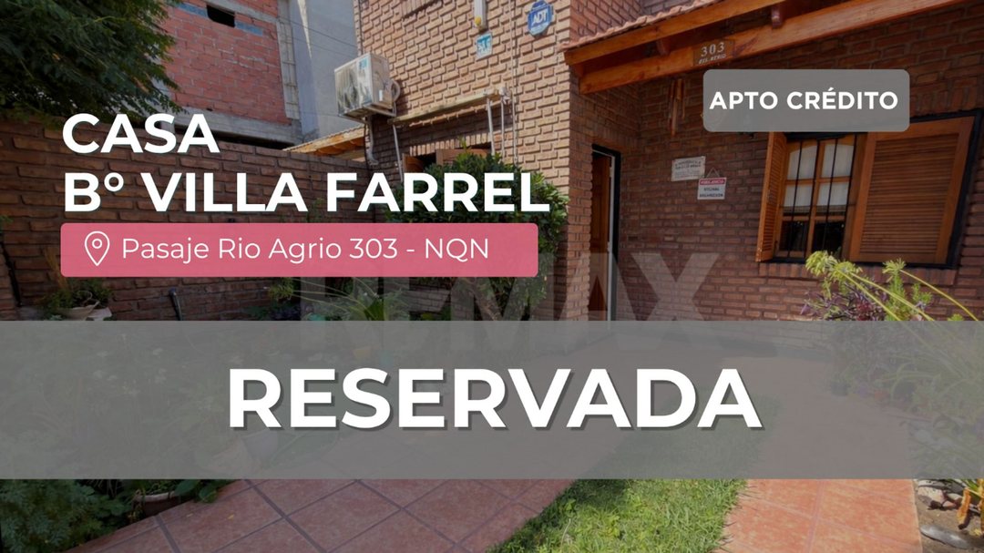 VENTA DUPLEX 3 DORMITORIOS B° VILLAFARREL NQN