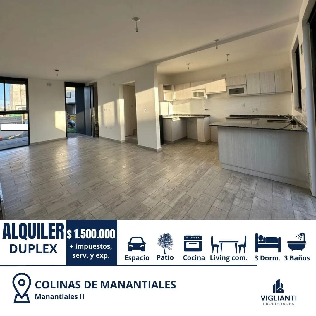 ALQUILER DUPLEX- COLINASS DE MANANTIALES (Manantiales II)