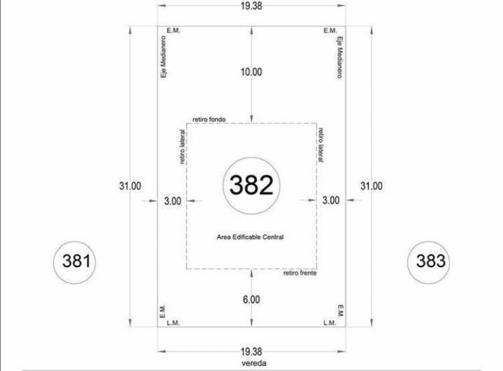 Terreno · 600m²