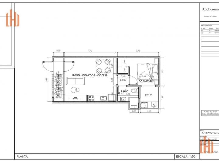 PH · 45m² · 2 Ambientes