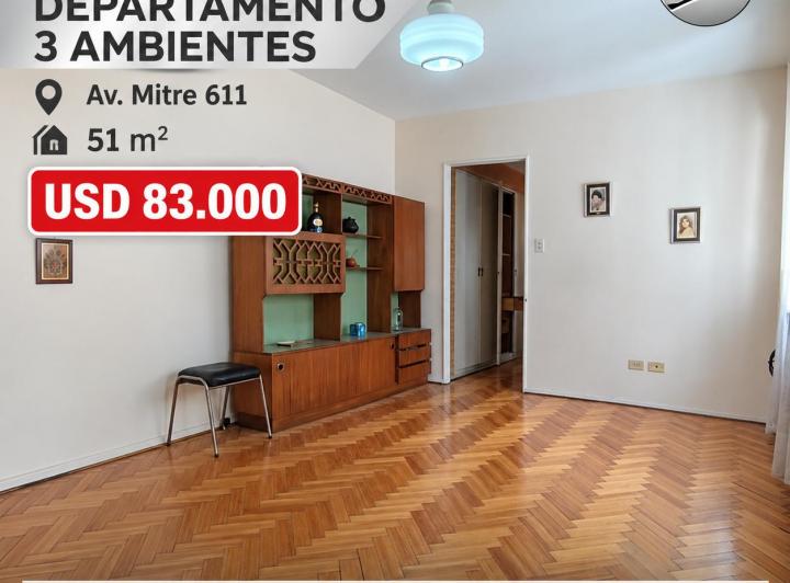 Departamento · 51m² · 3 Ambientes