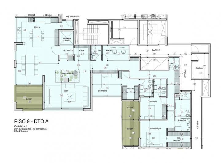 Departamento · 227m² · 5 Ambientes · 1 Cochera