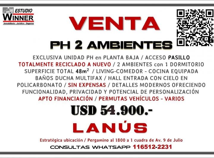 PH · 40m² · 2 Ambientes