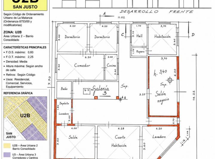 Casa · 200m² · 5 Ambientes · 1 Cochera