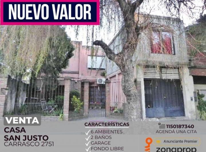 Casa · 180m² · 6 Ambientes · 1 Cochera