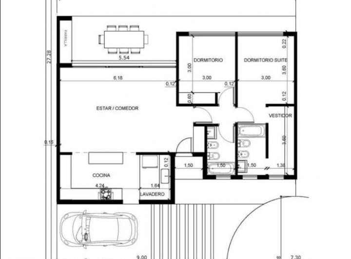 Casa · 100m² · 3 Ambientes · 2 Cocheras