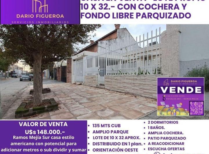 Casa · 135m² · 3 Ambientes
