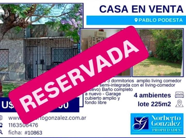 Casa · 80m² · 4 Ambientes · 2 Cocheras