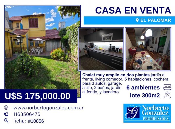 Casa · 200m² · 6 Ambientes · 2 Cocheras